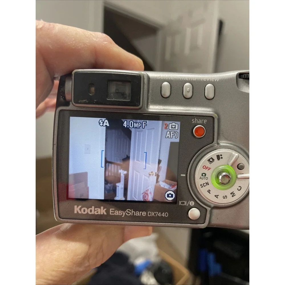 Vtg Kodak EasyShare DX7440 Digital Camera 4.0MP 4X Zoom+Battery+ SD Card~Tested